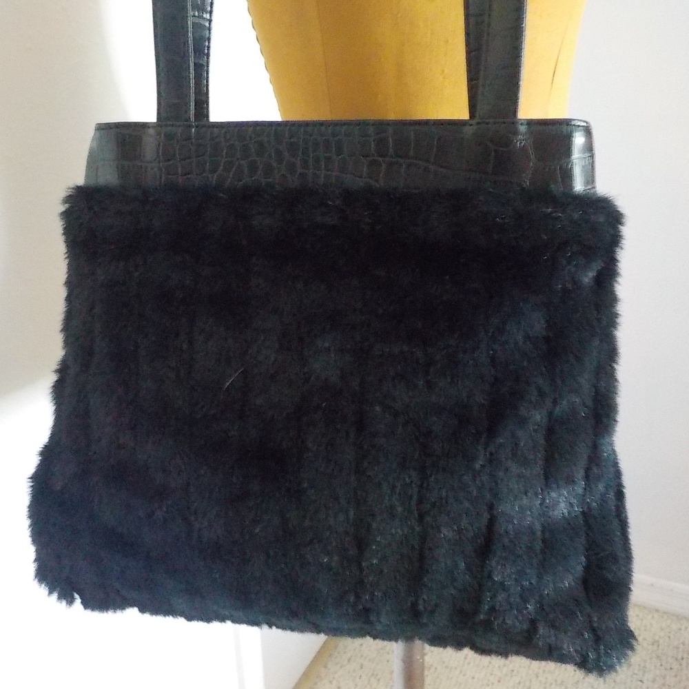 Mink-Look Shoulder Bag NWOT